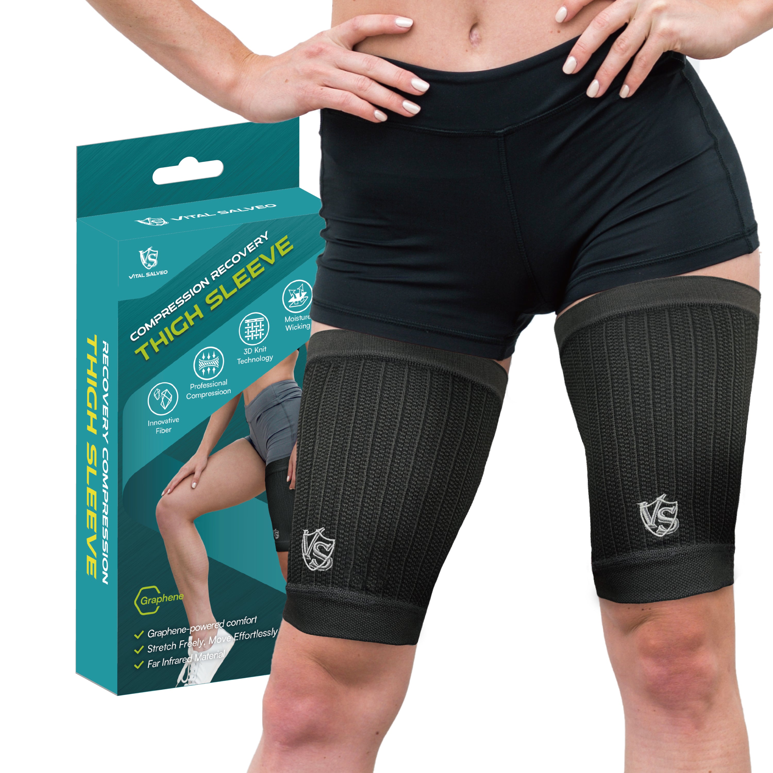 Vital Salveo Compression Recovery Thigh Sleeve (1PC) - Vital Salveo