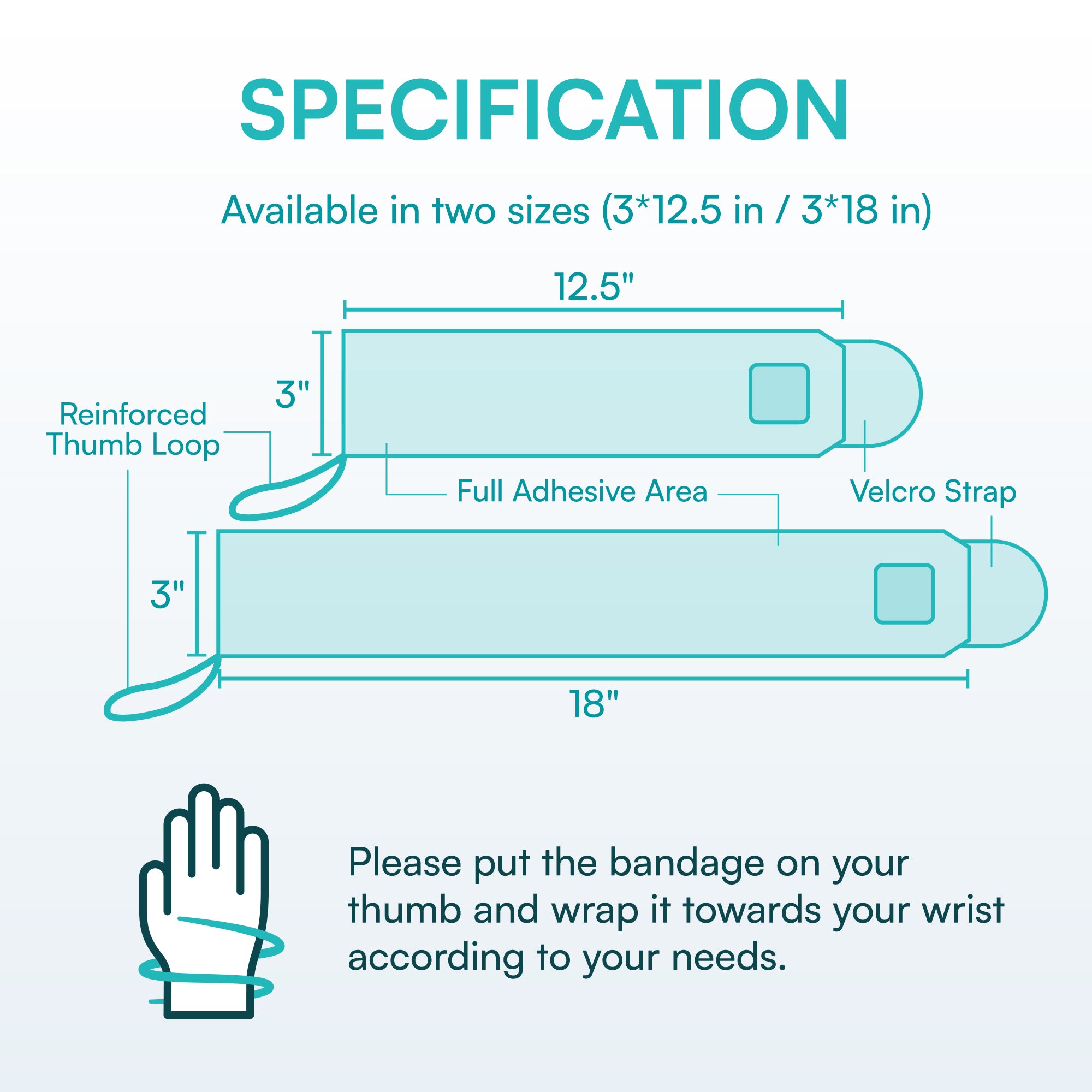 Adjustable Elastic Compression Wrist Bandage Wraps (Pair) - Vital Salveo
