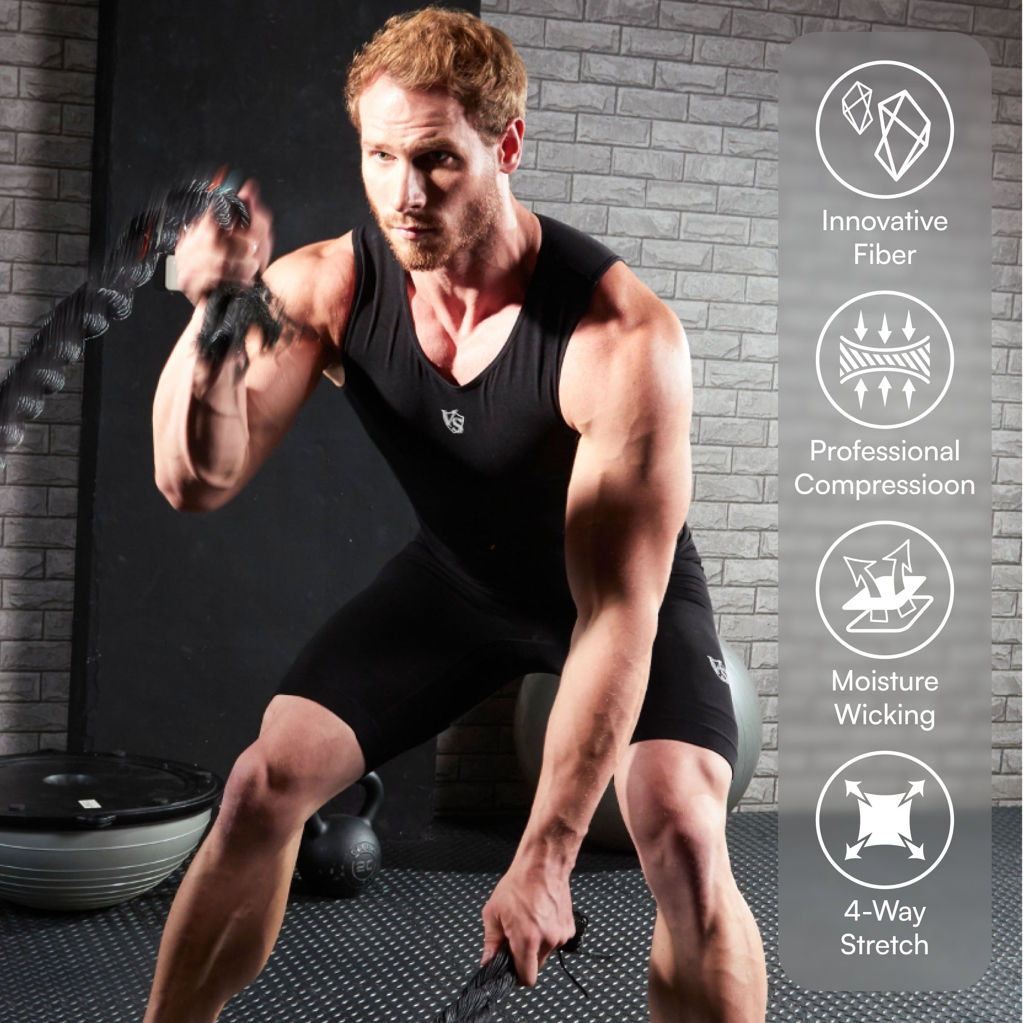 Men Recovery Compression Seamless Tank Top