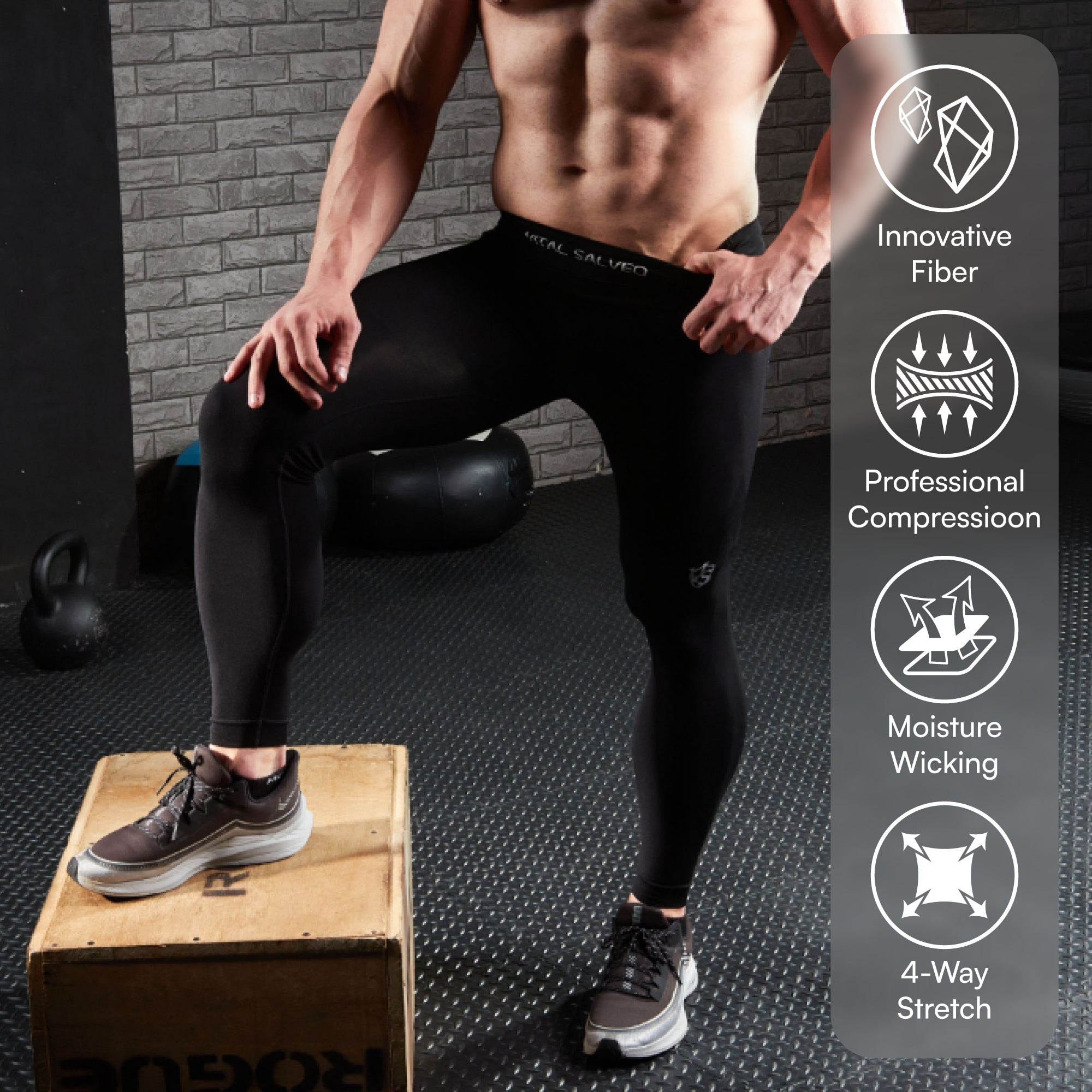 Men Recovery Compression Seamless Leggings - Vital Salveo