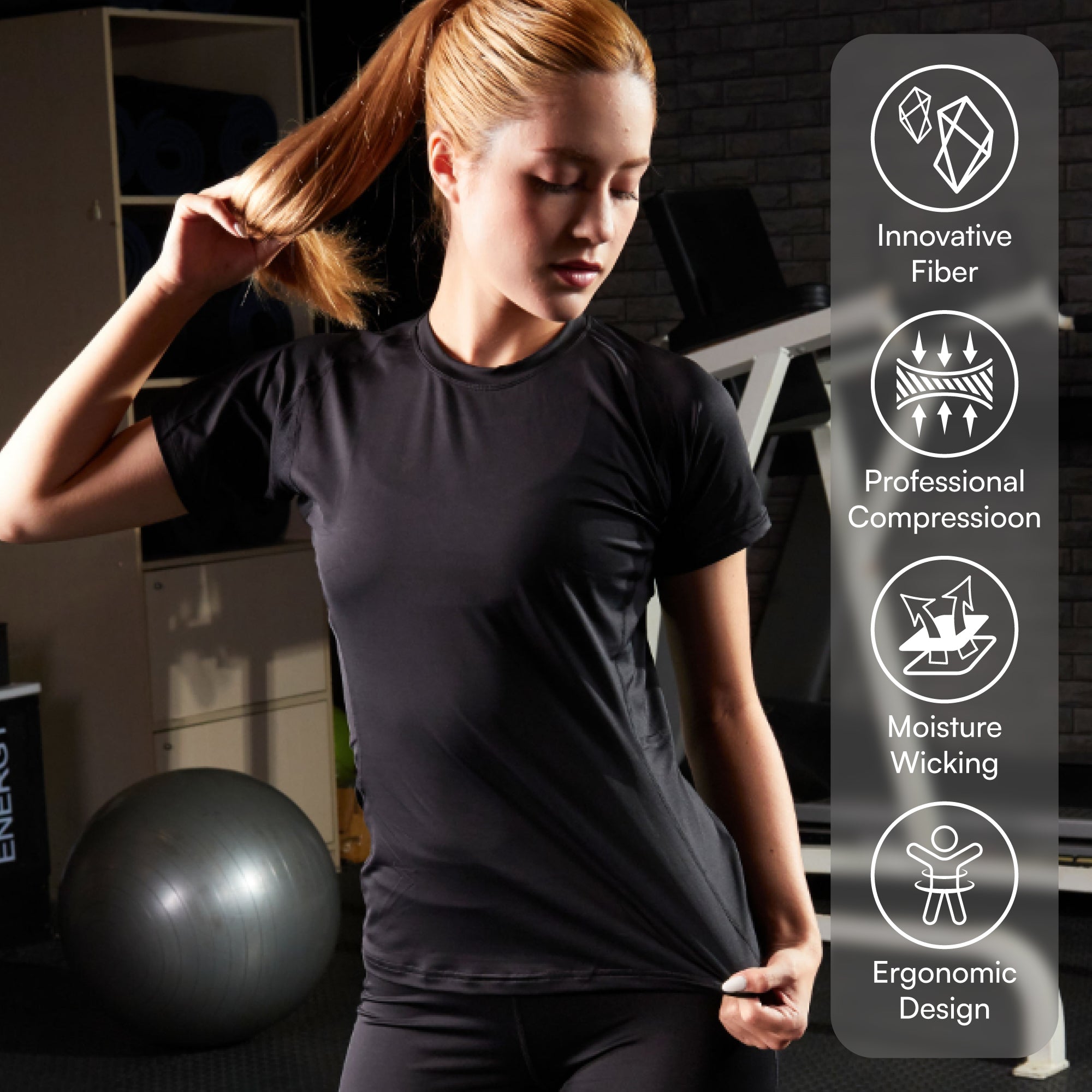 Women Compression Recovery Short Sleeve Shirt