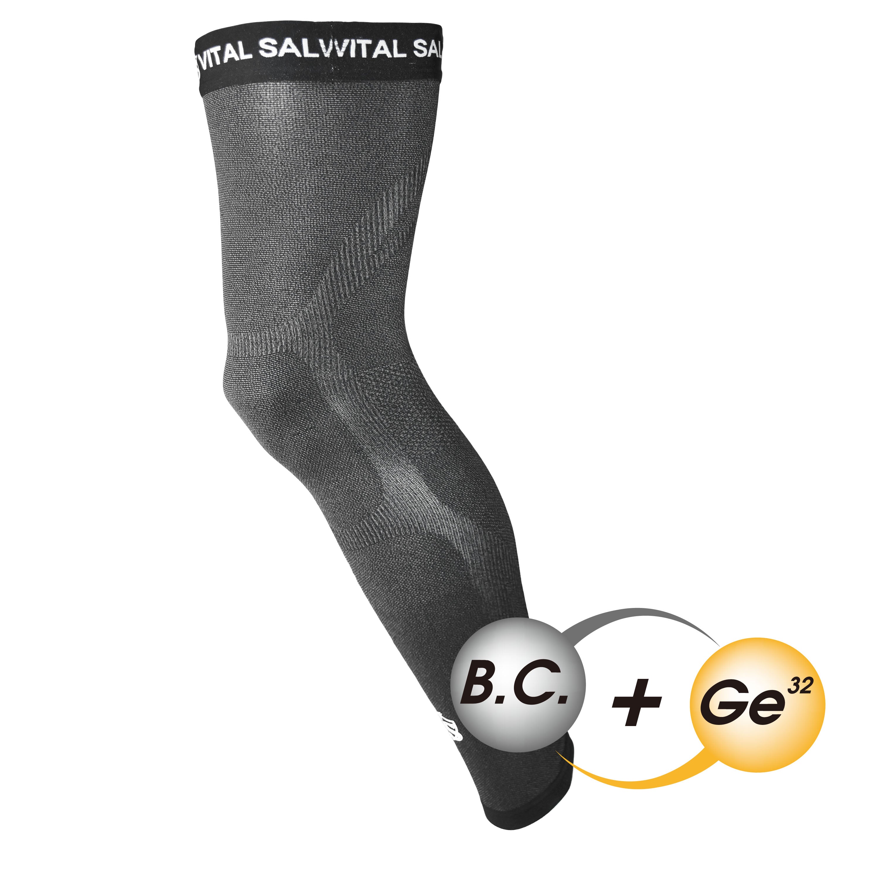 -Recovery Compression Full Leg Sleeve 1 PC (Dark Grey) - Vital Salveo