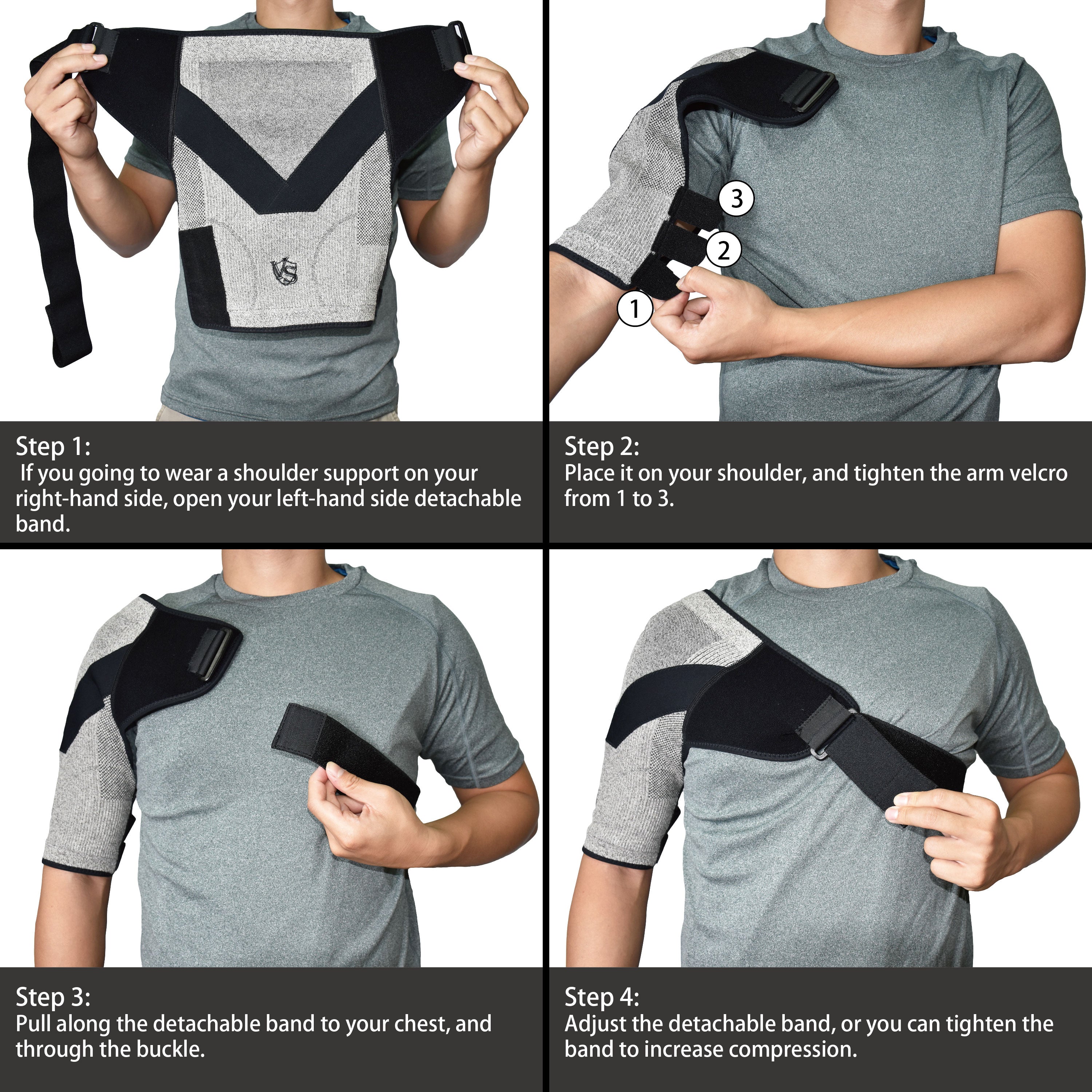 Brace-Compression Recovery Shoulder Brace - Vital Salveo
