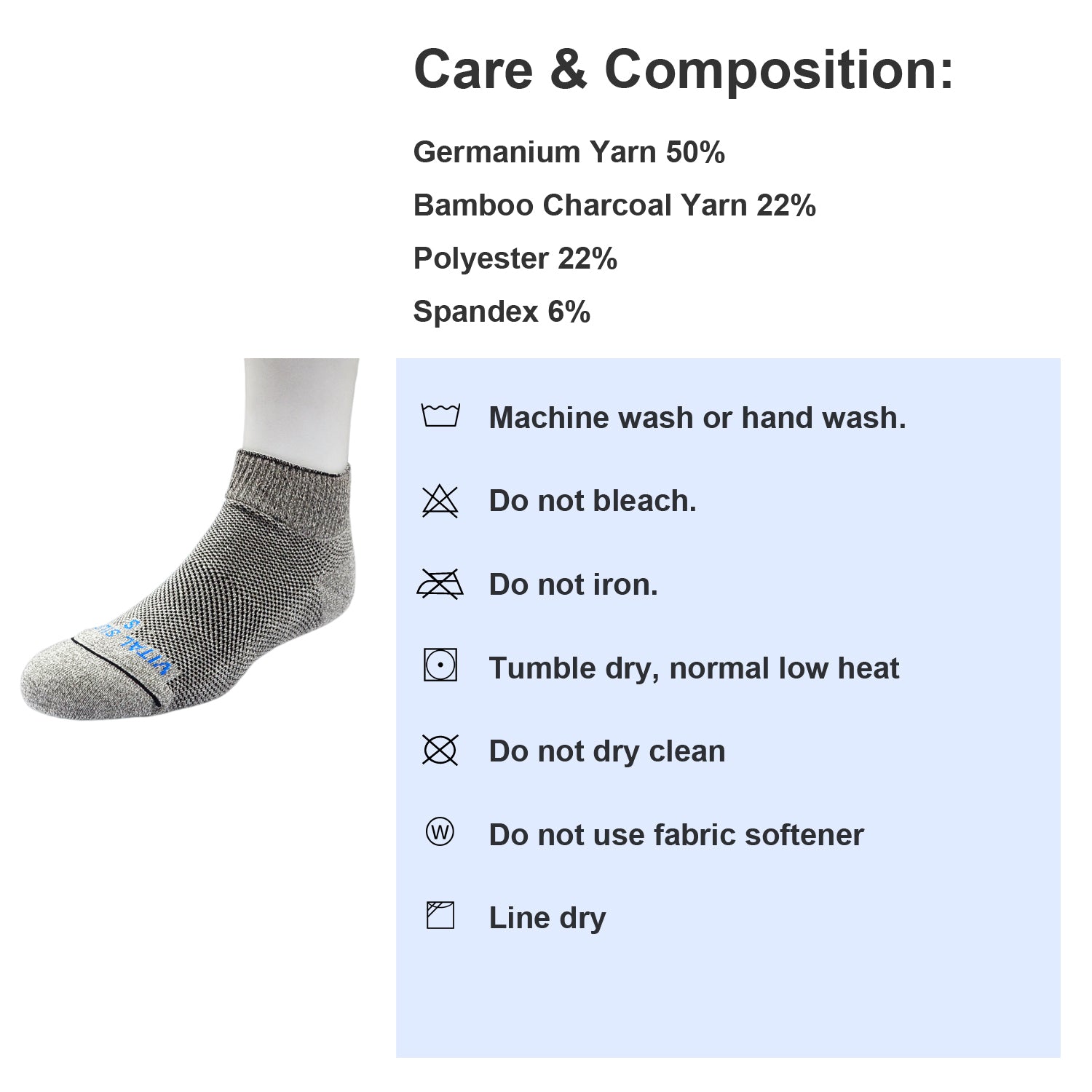 Socks-Seamless Diabetic Socks (Short) - Vital Salveo