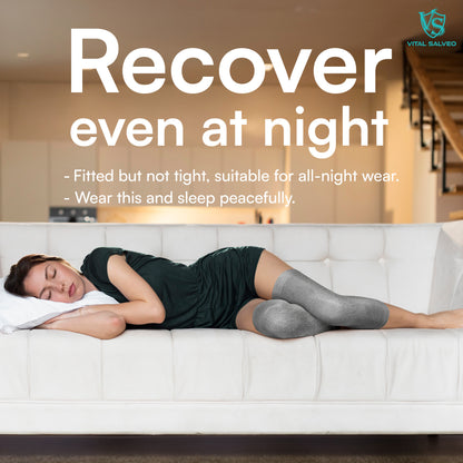 3D Knit Charcoal Knee Sleeves (Pair) - Vital Salveo