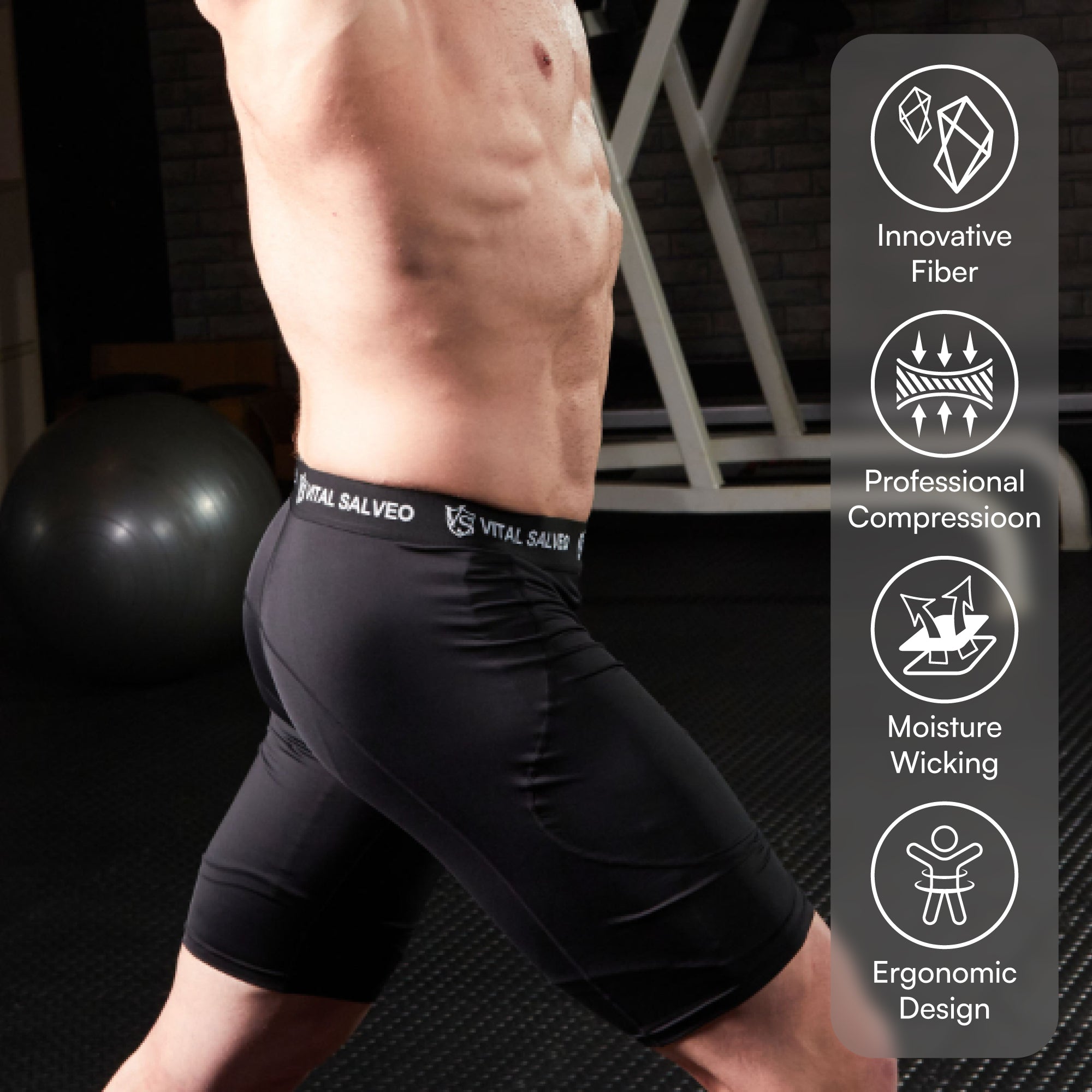 Men Compression Recovery Shorts - Vital Salveo