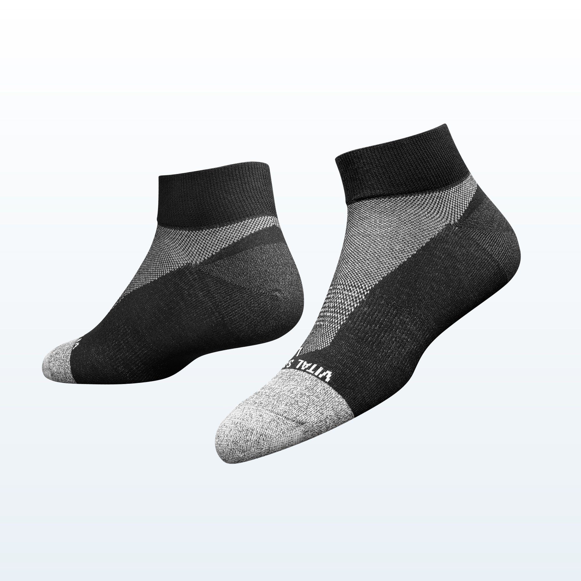 Thin Athletic Ankle Socks (Black) (3 Pairs)