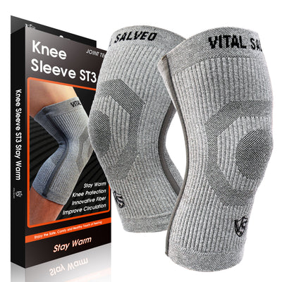 3D Knit Knee Sleeve/Brace ST3-Stay Warm (Pair) - Vital Salveo