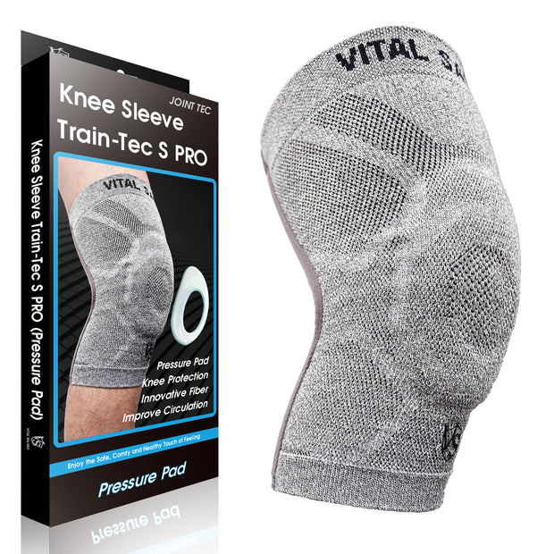 Brace-3D Knit Knee Sleeve/Brace Train-Tec S PRO(PRESSURE PAD) - Vital Salveo