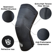Brace-Germanium Compression 400 Thread Count Knee Sleeves (1 PC) - Vital Salveo