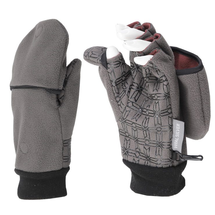 Accessories-3WARM Windproof Non Slip Half-finger Gloves - Vital Salveo