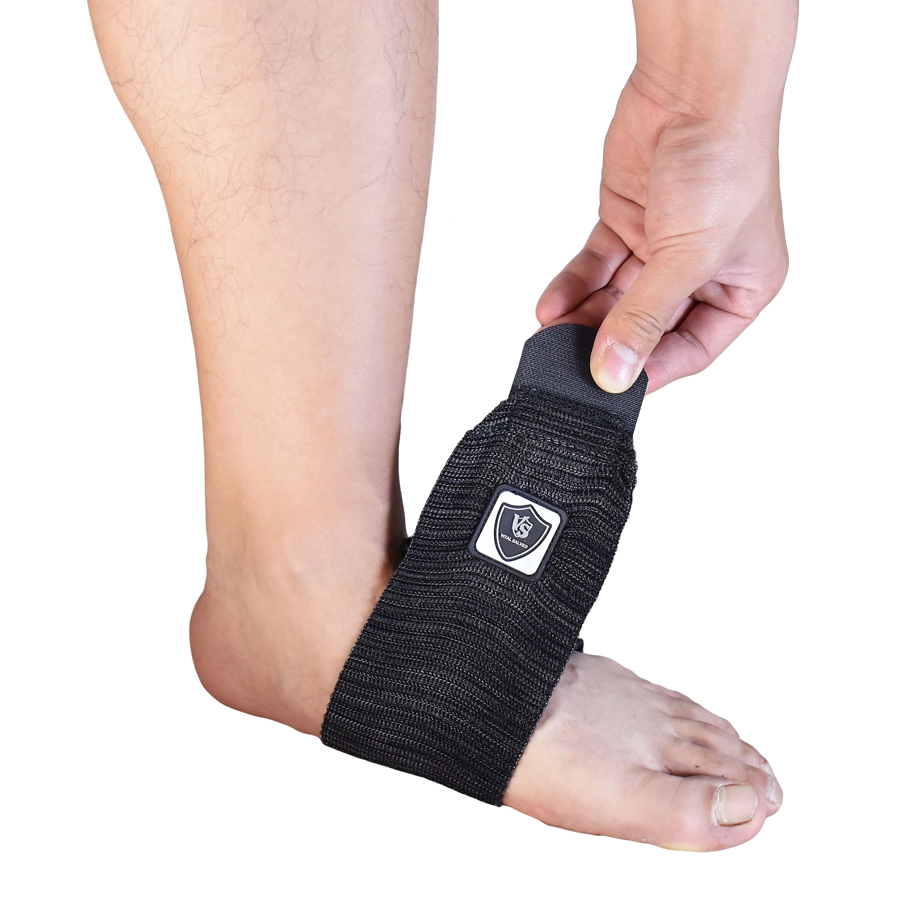 Adjustable Elastic Compression Arch Support Wraps (Pair)-3"* 11.5"-Brace-Vital Salveo