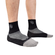 Socks-Thin Athletic Crew Socks (Black) - Vital Salveo