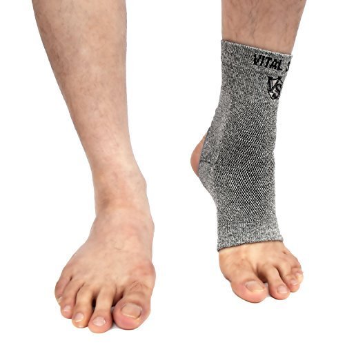 Bamboo Charcoal and Germanium Ankle Sleeve (Opening)-Brace-Vital Salveo