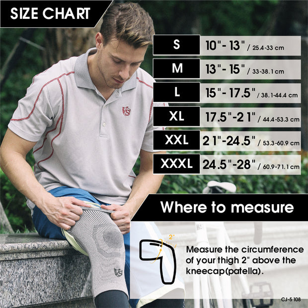 3D Knit Knee Sleeve/Brace S-SUPPORT (Pair) - Vital Salveo