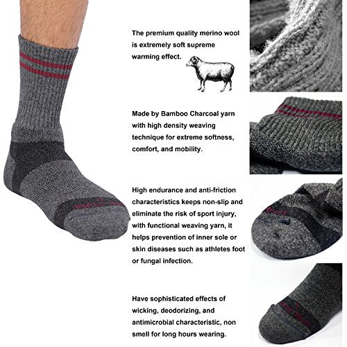 Socks-Unisex Merino Wool Hiking Socks - Vital Salveo