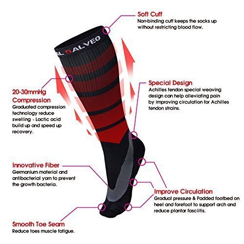 compression socks-Arch Support Performance Compression Calf Socks - Vital Salveo