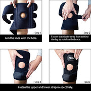 Brace-9.5" Adjustable Strengthen Open Patella Knee Support/S-Stays - Vital Salveo