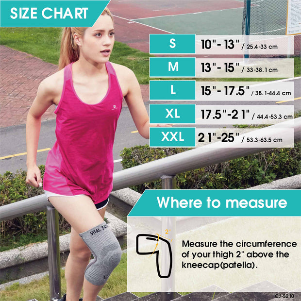 3D Knit Knee Sleeve/Brace ST3-Stay Warm - Vital Salveo