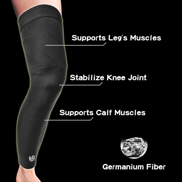 Brace-Recovery Leg Sleeves - Compression Full Leg Sleeves (Pair) - Vital Salveo